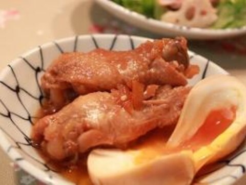 鶏の手羽元と半熟卵のゆず茶煮